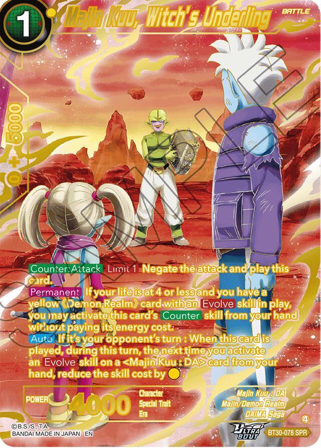 Majin Kuu Witchs Underling SPR BT30-078 Three Glorious Fighters Dragonball Super card
