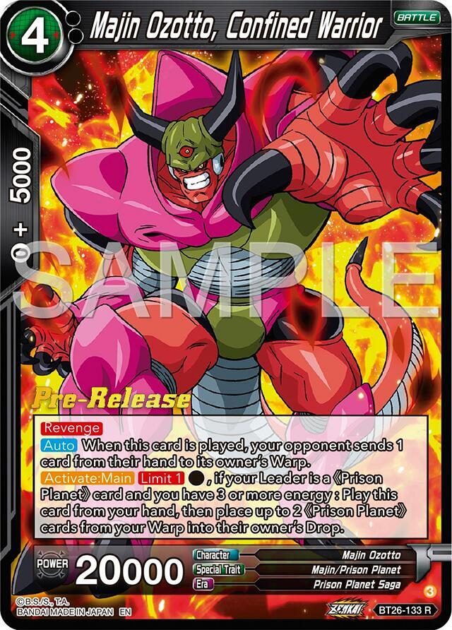 Majin Ozotto Confined Warrior BT26-133 Ultimate Advent Pre-Release Cards Dragonball Super card