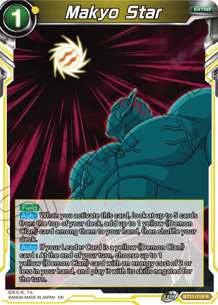 Makyo Star Foil BT11-119 Vermilion Bloodline Dragonball Super card