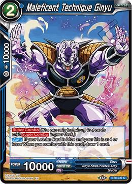 Maleficent Technique Ginyu Foil BT8-037 Malicious Machinations Dragonball Super card
