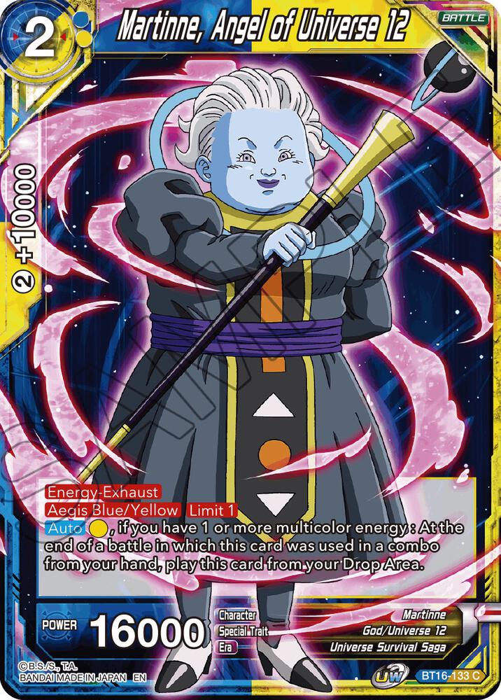 Martinne Angel of Universe 12 Foil BT16-133 Realm of the Gods Dragonball Super card