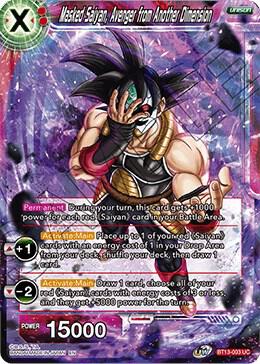 Masked Saiyan Avenger from Another Dimension Foil BT13-003 Supreme Rivalry Dragonball Super card