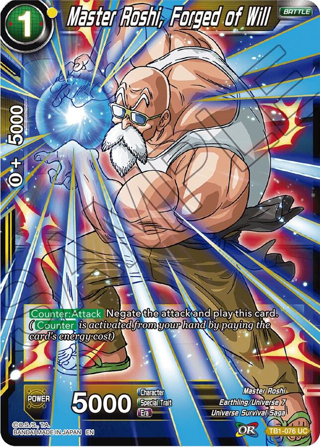 Master Roshi Forged of Will Alternate Art Foil TB1-076 Special Anniversary Set Dragonball Super card