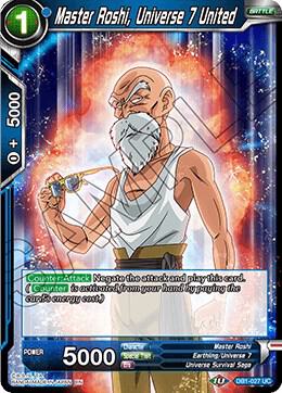 Master Roshi Universe 7 United DB1-027 Draft Box 04 - Dragon Brawl Dragonball Super card