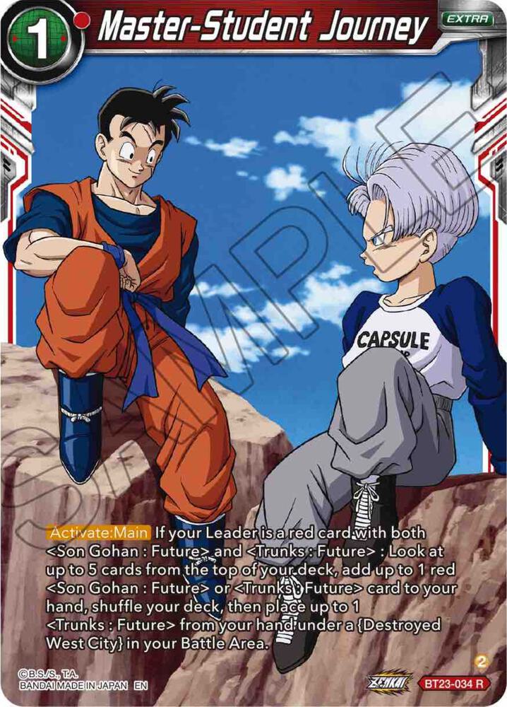 Master Student Journey Foil BT23-034 Perfect Combination Dragonball Super card
