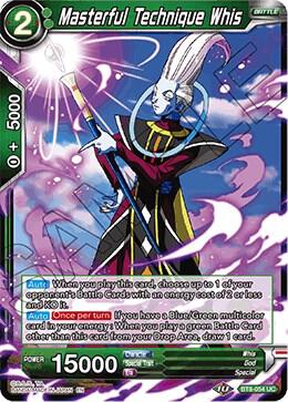 Masterful Technique Whis Foil BT8-054 Malicious Machinations Dragonball Super card