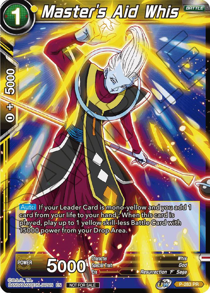 Masters Aid Whis Unison Warrior Series Tournament Pack Vol3 P-283 Tournament Promotion Cards Dragonball Super card