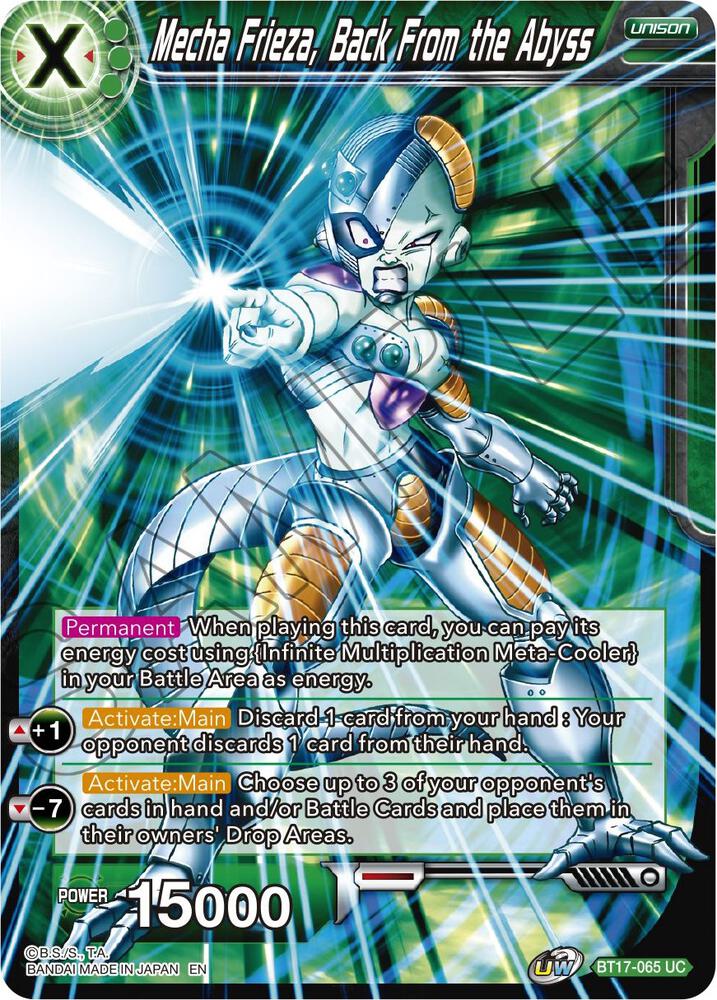 Mecha Frieza Back From the Abyss Foil BT17-065 Ultimate Squad Dragonball Super card