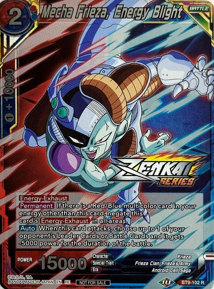 Mecha Frieza Energy Blight Event Pack 10 Alternate Foil BT9-102 Tournament Promotion Cards Dragonball Super card