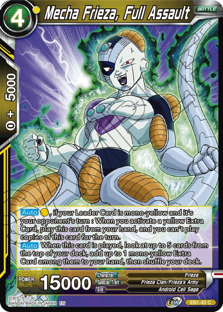 Mecha Frieza Full Assault Foil EB1-42 Battle Evolution Booster Dragonball Super card
