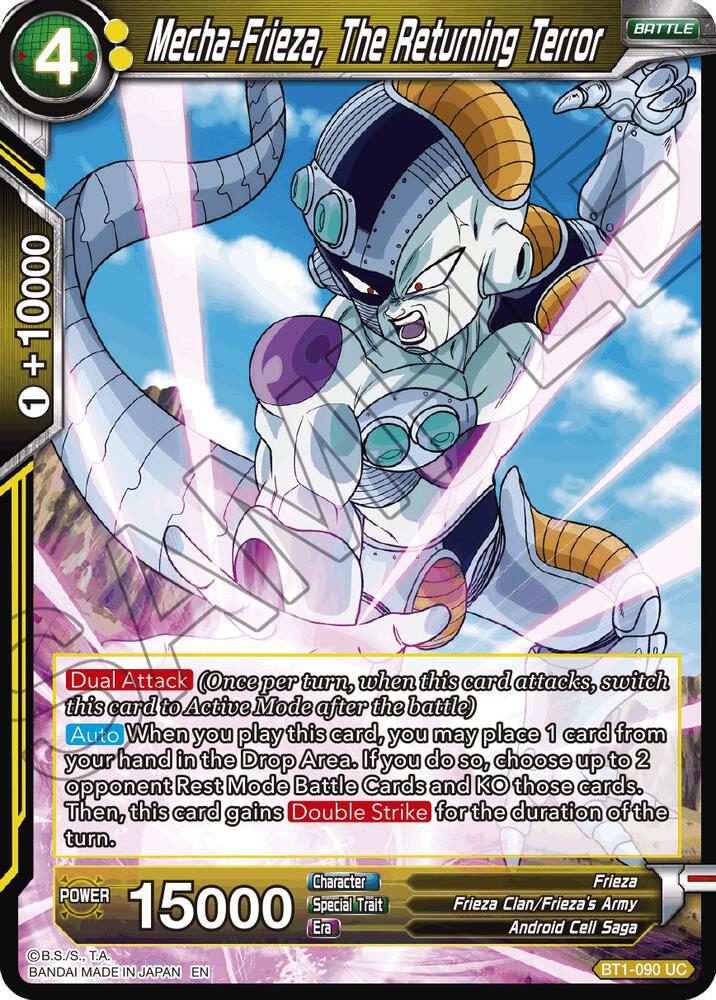 Mecha Frieza The Returning Terror Reprint BT1-090 Battle Evolution Booster Dragonball Super card