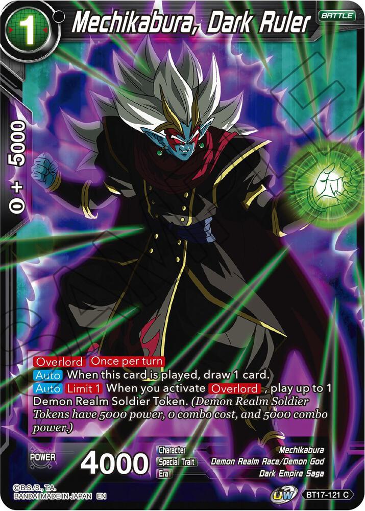 Mechikabura Dark Ruler Foil BT17-121 Ultimate Squad Dragonball Super card
