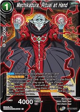 Mechikabura Ritual at Hand Foil BT13-143 Supreme Rivalry Dragonball Super card