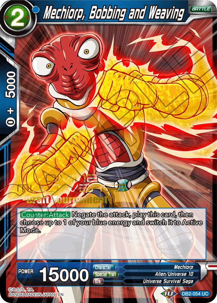 Mechiorp Bobbing and Weaving Divine Multiverse Draft Tournament DB2-054 Tournament Promotion Cards Dragonball Super card