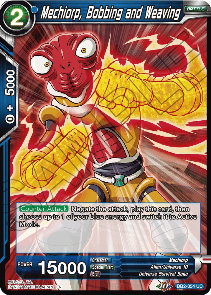 Mechiorp Bobbing and Weaving Reprint Foil DB2-054 Battle Evolution Booster Dragonball Super card