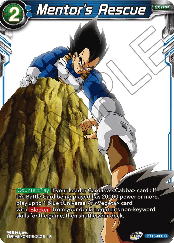 Mentors Rescue Foil BT15-060 Saiyan Showdown Dragonball Super card