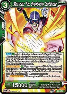 Mercenary Tao Overflowing Confidence Foil EB1-29 Battle Evolution Booster Dragonball Super card