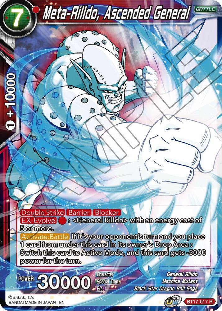 Meta Rilldo Ascended General Foil BT17-017 Ultimate Squad Dragonball Super card