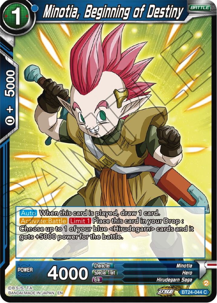Minotia Beginning of Destiny Foil BT24-044 Beyond Generations Dragonball Super card