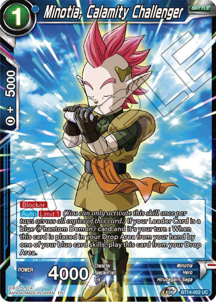 Minotia Calamity Challenger BT14-052 Cross Spirits Dragonball Super card