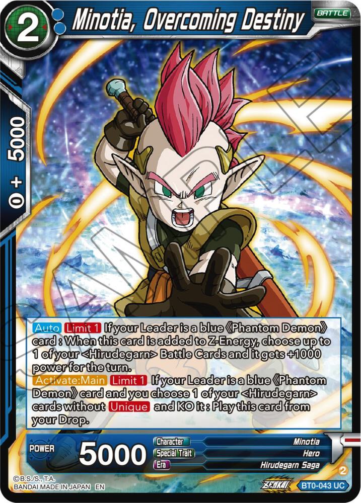 Minotia Overcoming Destiny BT24-043 Beyond Generations Dragonball Super card