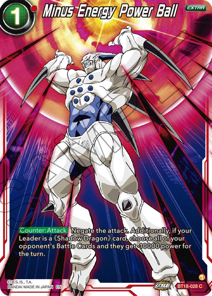 Minus Energy Power Ball Foil BT18-028 Dawn of the Z-Legends Dragonball Super card