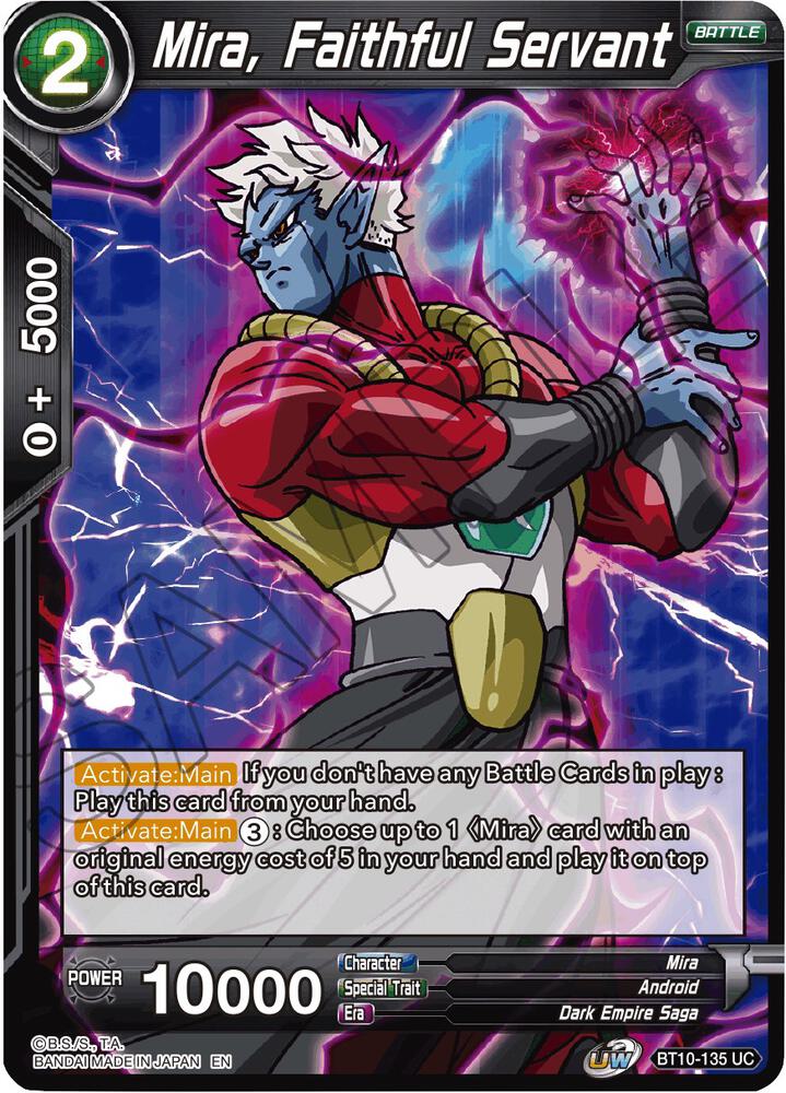 Mira Faithful Servant Foil BT10-135 Rise of the Unison Warrior Dragonball Super card