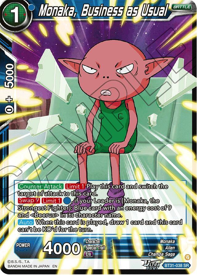 Monaka Business as Usual BT31-038 Impact Beyond Dimensions Dragonball Super card