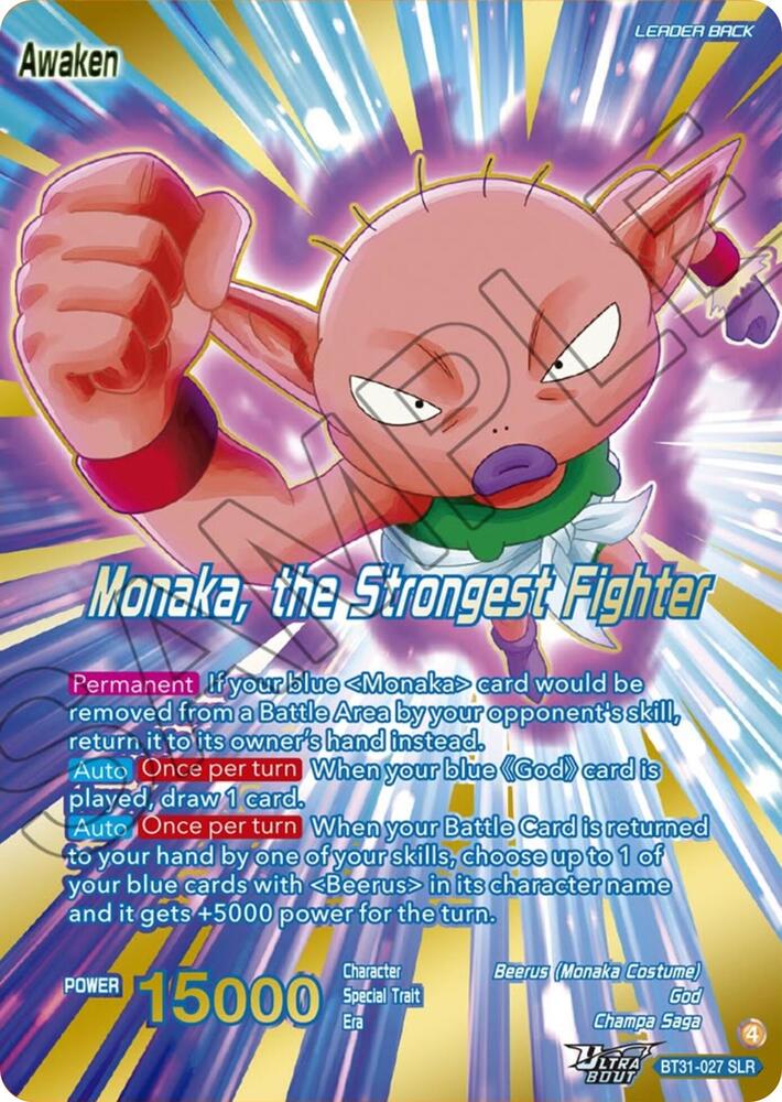 Monaka Monaka the Strongest Fighter SLR BT31-027 Impact Beyond Dimensions Dragonball Super card