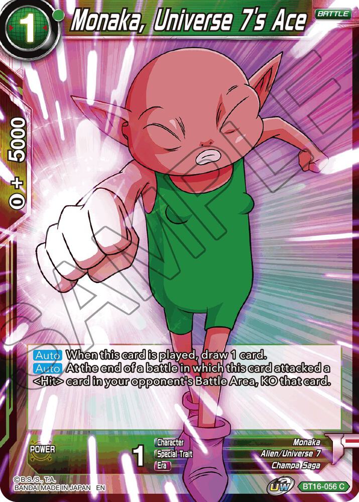 Monaka Universe 7s Ace BT16-056 Realm of the Gods Dragonball Super card
