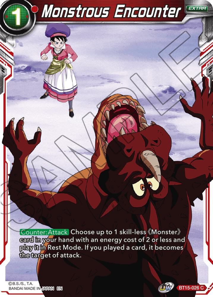 Monstrous Encounter Foil BT15-026 Saiyan Showdown Dragonball Super card