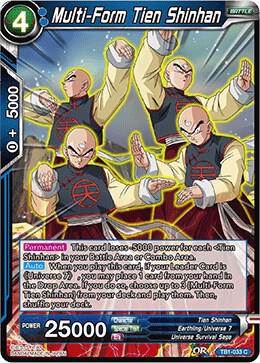 Multi Form Tien Shinhan TB1-033 Tournament of Power Dragonball Super card