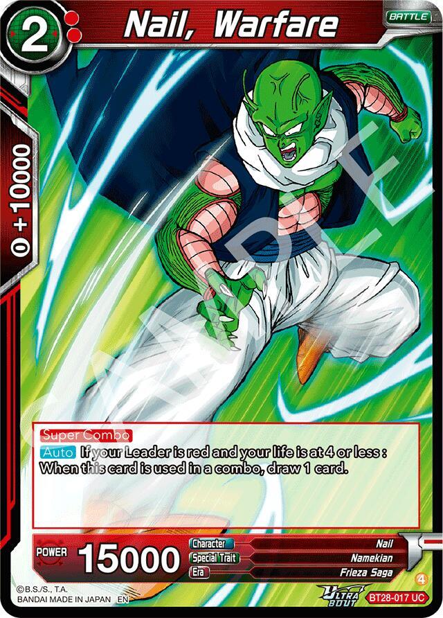 Nail Warfare BT28-017 Prismatic Clash Dragonball Super card