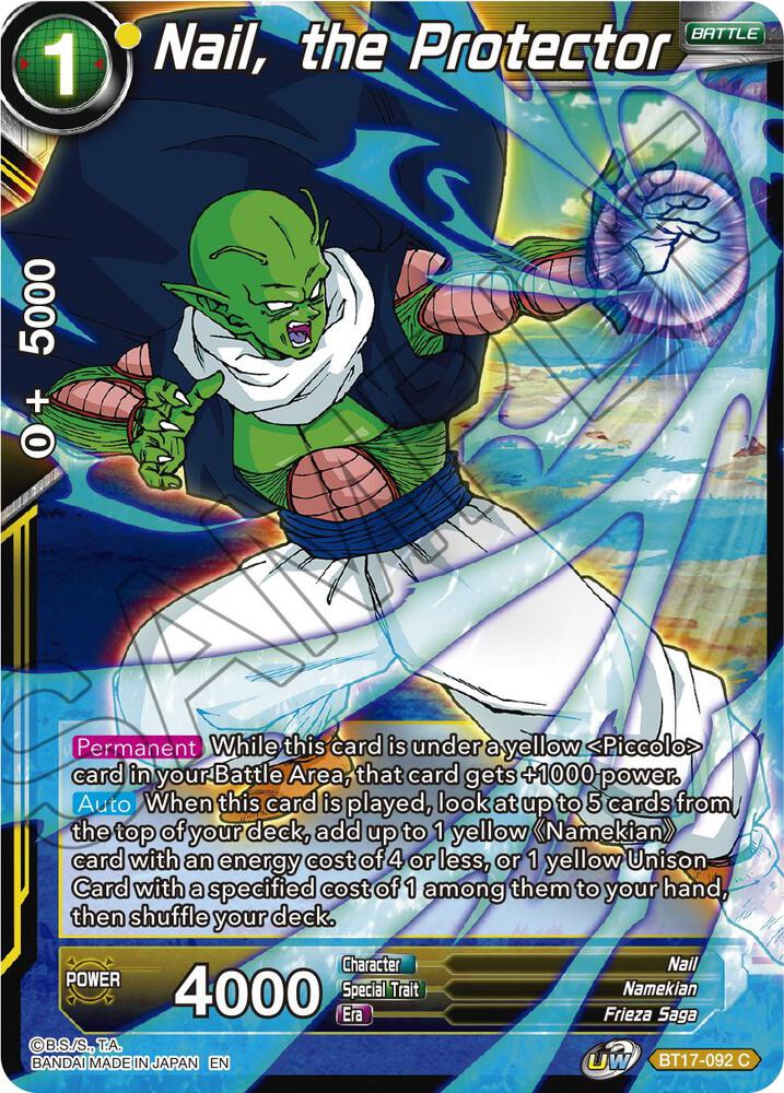 Nail the Protector Foil BT17-092 Ultimate Squad Dragonball Super card