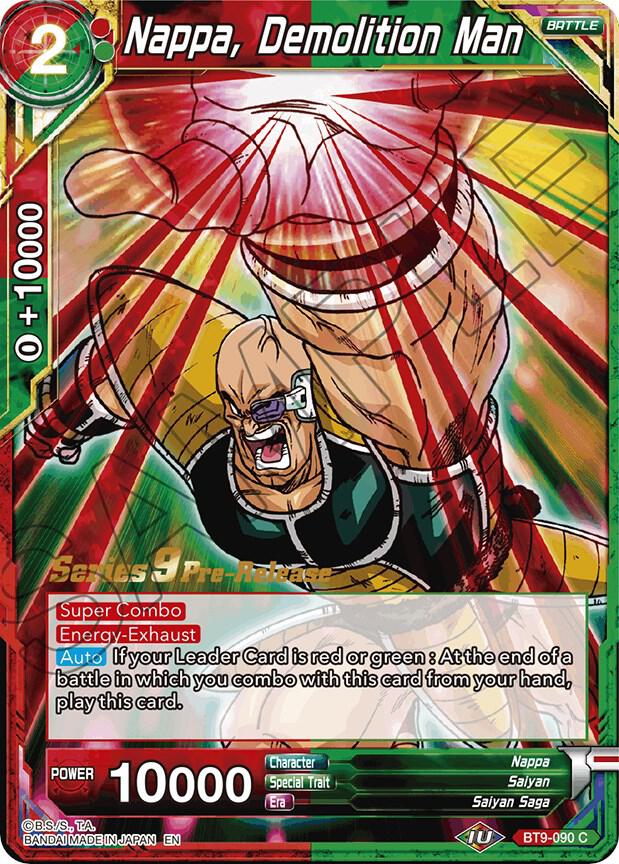 Nappa Demolition Man BT9-090 Universal Onslaught Pre-Release Cards Dragonball Super card