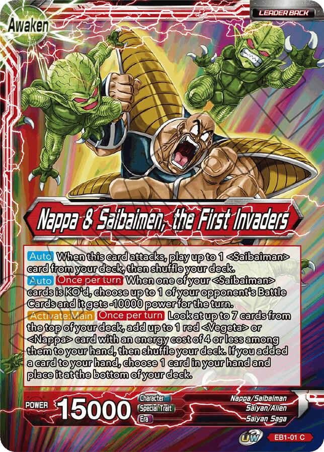 Nappa Nappa and Saibaimen the First Invaders Foil EB1-01 Battle Evolution Booster Dragonball Super card
