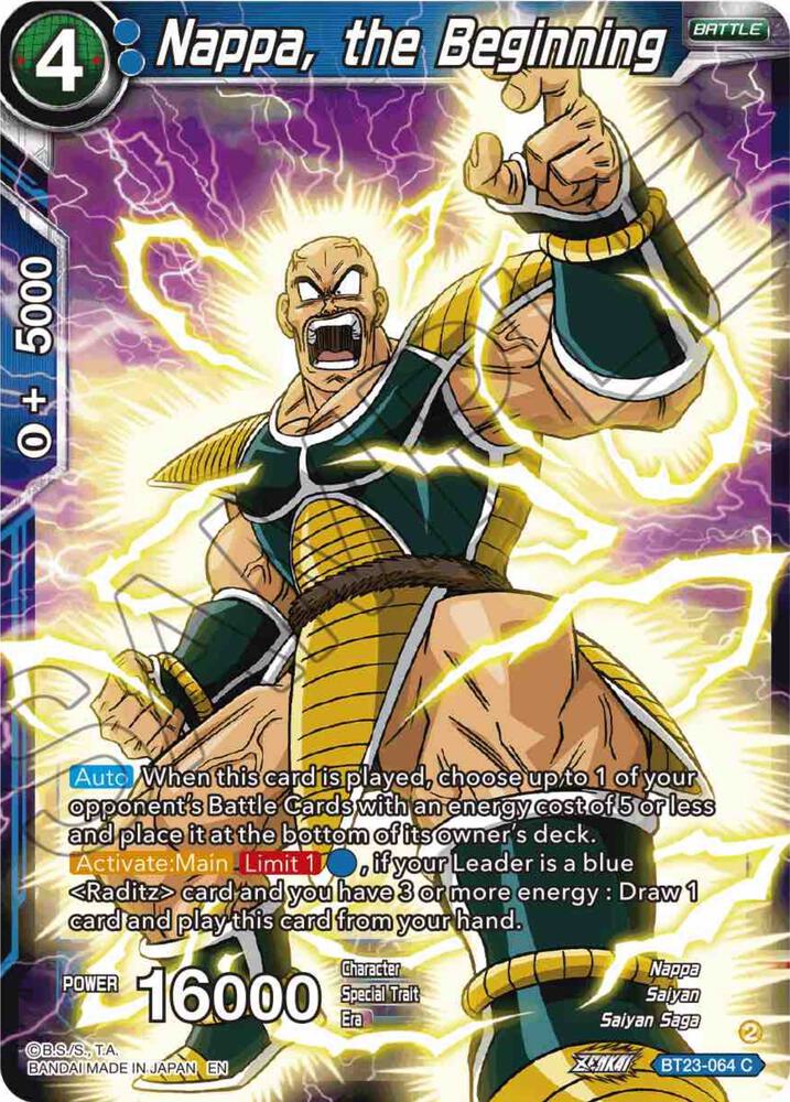 Nappa the Beginning BT23-064 Perfect Combination Dragonball Super card