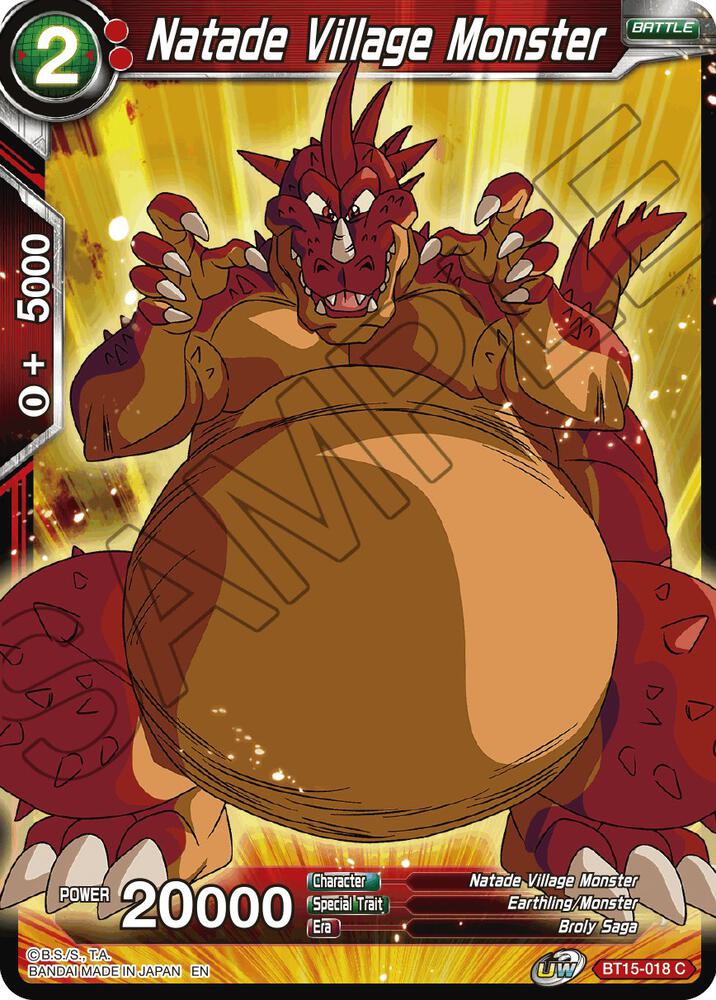 Natade Village Monster Foil BT15-018 Saiyan Showdown Dragonball Super card