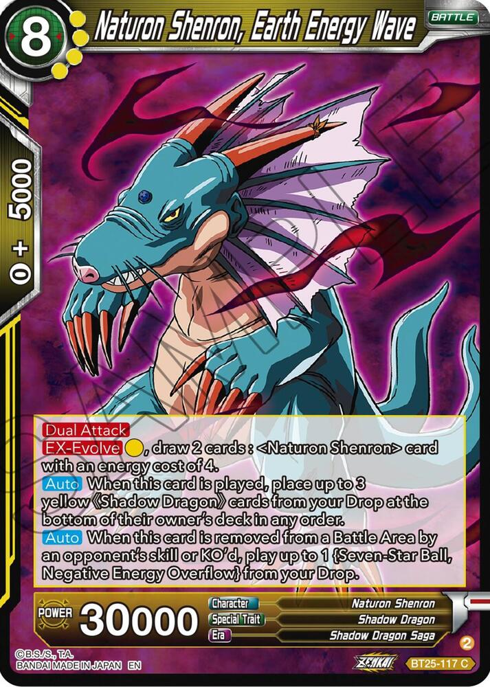 Naturon Shenron Earth Energy Wave BT25-117 Legend of the Dragon Balls Dragonball Super card