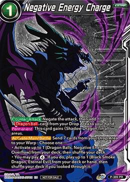 Negative Energy Charge Tournament Pack Vol 8 Winner P-389 Tournament Promotion Cards Dragonball Super card