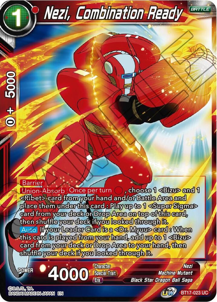 Nezi Combination Ready Foil BT17-023 Ultimate Squad Dragonball Super card