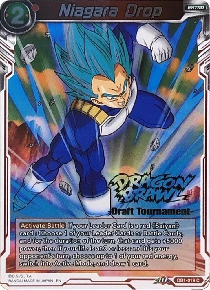Niagara Drop Dragon Brawl Draft Tournament Gold Stamped Foil DB1-019 Promotion Cards Dragonball Super card
