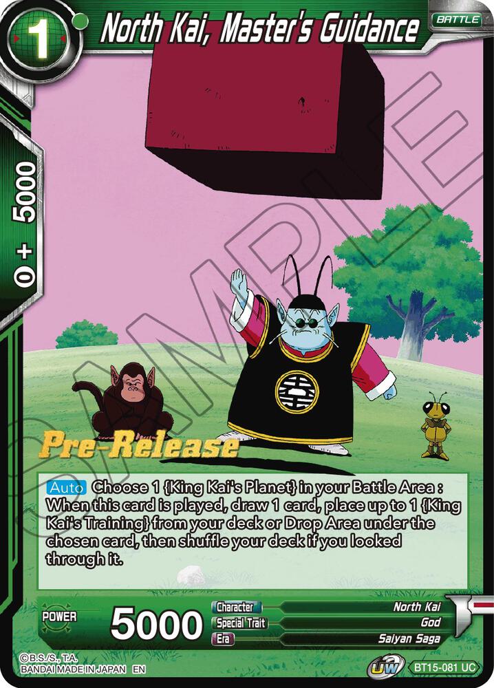 North Kai Masters Guidance BT15-081 Saiyan Showdown Pre-Release Cards Dragonball Super card