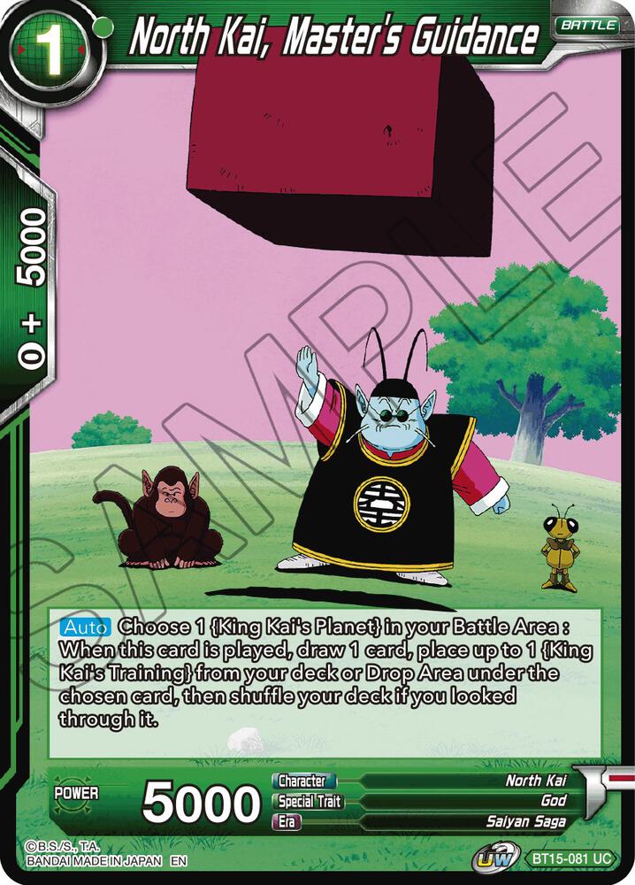 North Kai Masters Guidance BT15-081 Saiyan Showdown Dragonball Super card
