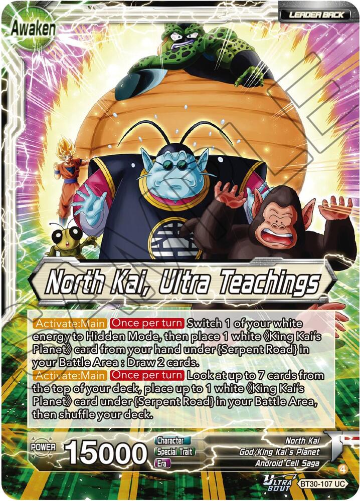 North Kai North Kai Ultra Teachings BT30-107 Three Glorious Fighters Dragonball Super card