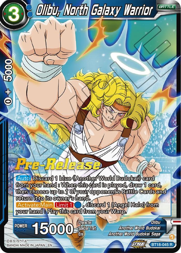 Olibu North Galaxy Warrior BT18-045 Dawn of the Z-Legends Pre-Release Cards Dragonball Super card