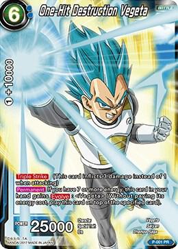 One Hit Destruction Vegeta P-001 Promotion Cards Dragonball Super card