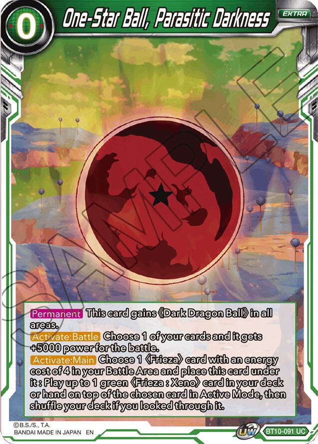 One Star Ball Parasitic Darkness Foil BT10-091 Rise of the Unison Warrior Dragonball Super card