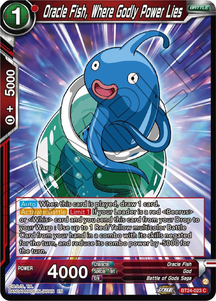 Oracle Fish Where Godly Power Lies Foil BT24-023 Beyond Generations Dragonball Super card