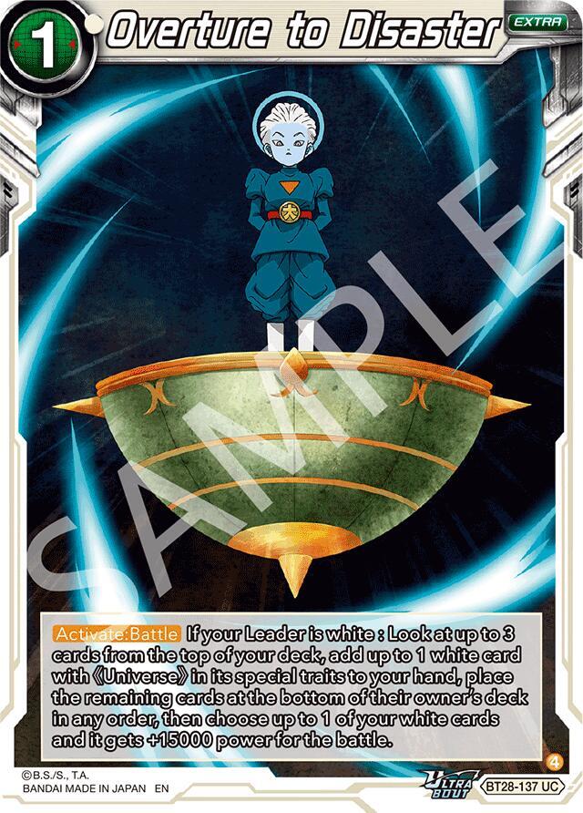 Overture to Disaster Foil BT28-137 Prismatic Clash Dragonball Super card